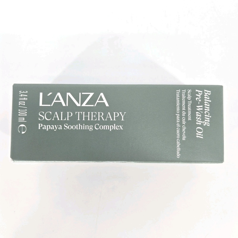 L'ANZA Scalp Therapy Balancing Pre-Wash Hair Oil, 3.4 Fl Oz Remove Buildup New